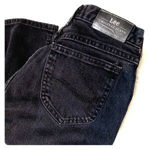 VINTAGE BLACK WASH MOM JEANS